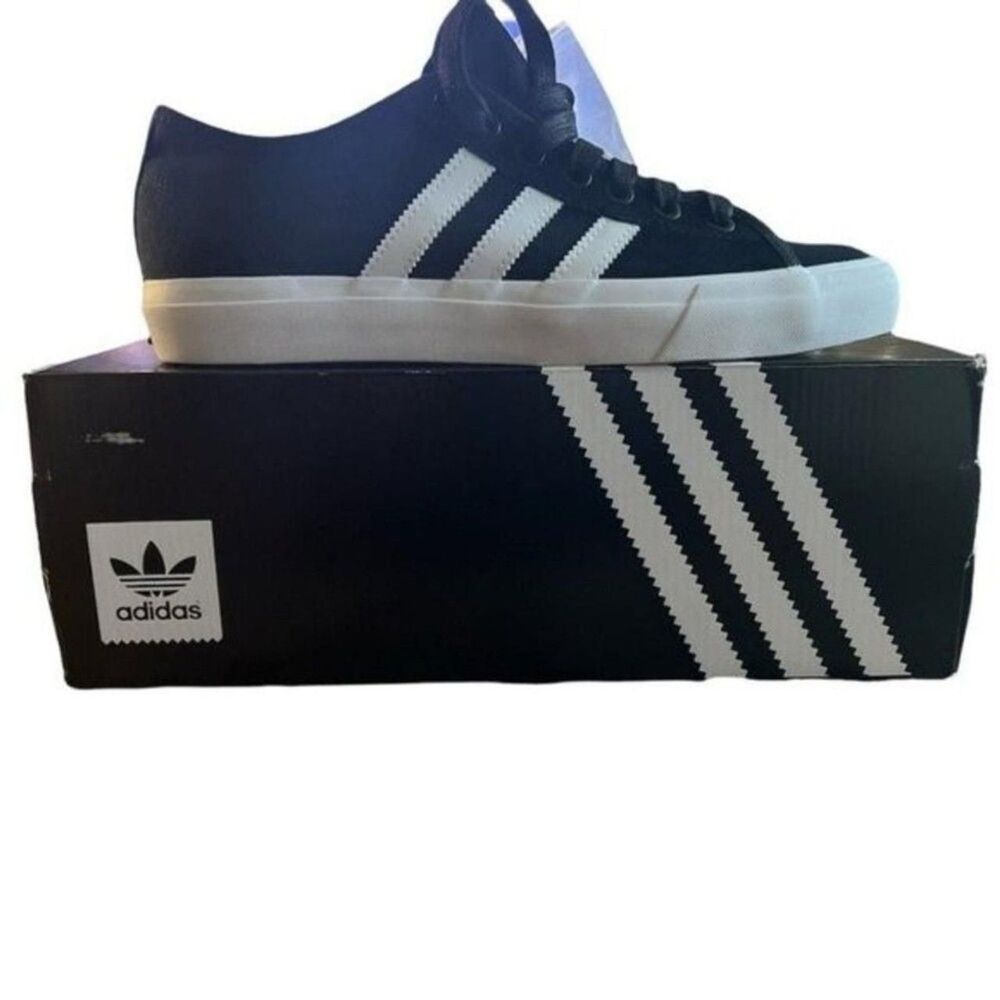 Adidas Mens shoes Matchcourt Rx BY3201 Black Lace Up Sneakers  Size 7.5 New